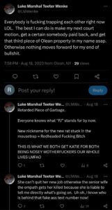 luke wenke katie obsession tweet twitter x screenshot 2023