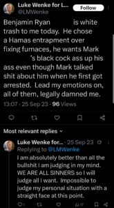 luke wenke x twitter benjamin ryan teeter obsession 2023