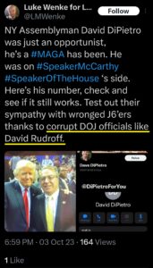 luke wenke x twitter screenshot us attorney david rudroff obsession 2023