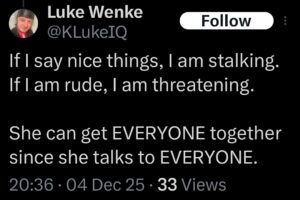luke wenke antimilitary antiamerican x twitter screenshot 2025