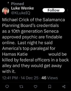 luke wenke katie obsession tweet twitter x screenshot 2025