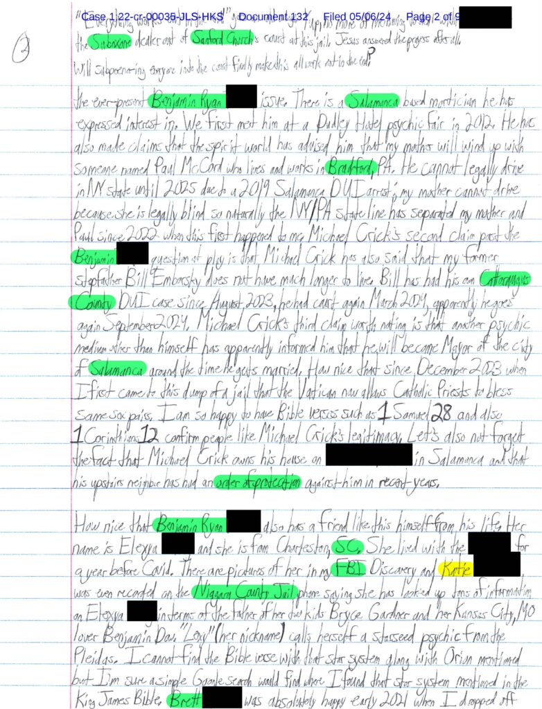 letter from luke wenke to federal judge john sinatra jr.; 05/06/2024