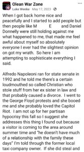 luke wenke facebook screenshot 2023