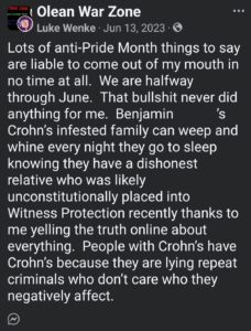 luke wenke facebook benjamin ryan teeter obsession 2023