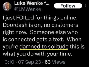 luke wenke x twitter screenshot incel talk 2023