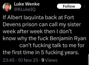 luke wenke x twitter screenshot benjamin ryan teeter obsession incel talk 2025