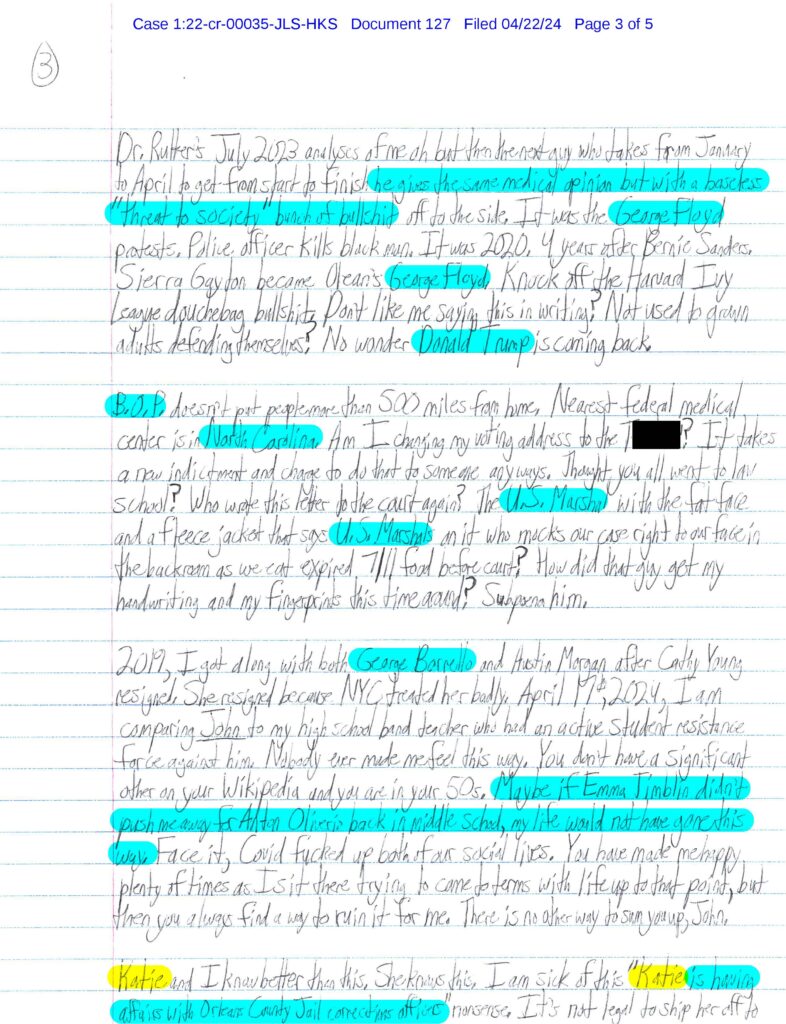 letter from luke wenke to the honorable john l. sinatra jr. april 2024