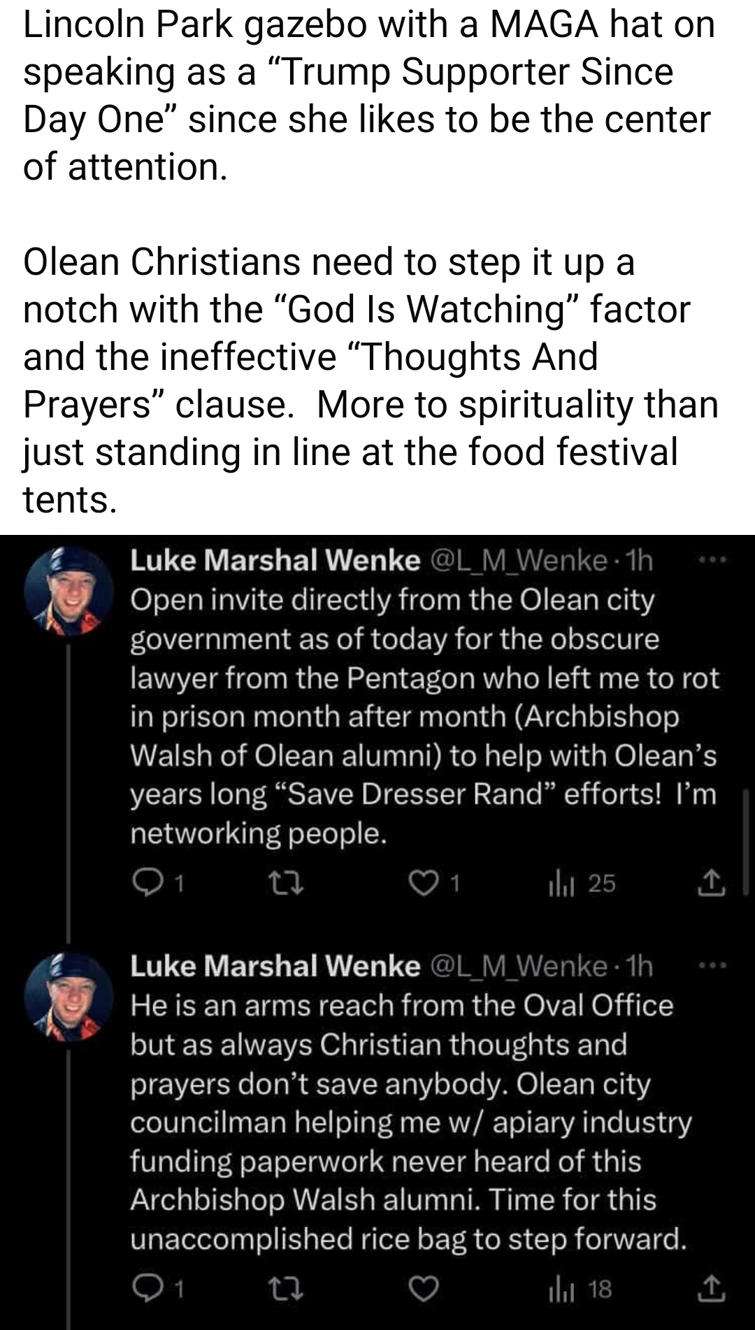 luke wenke facebook screenshot wenkeville 2023