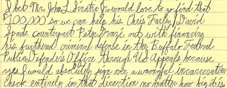 letter from luke wenke to judge john sinatra about peter gerace; june 2025