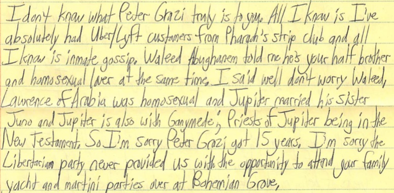 letter from luke wenke to judge john sinatra about peter gerace; june 2025